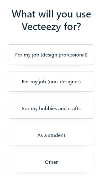 Anwser survey questions in Vecteerzy