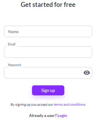 Signing up Pictory AI account