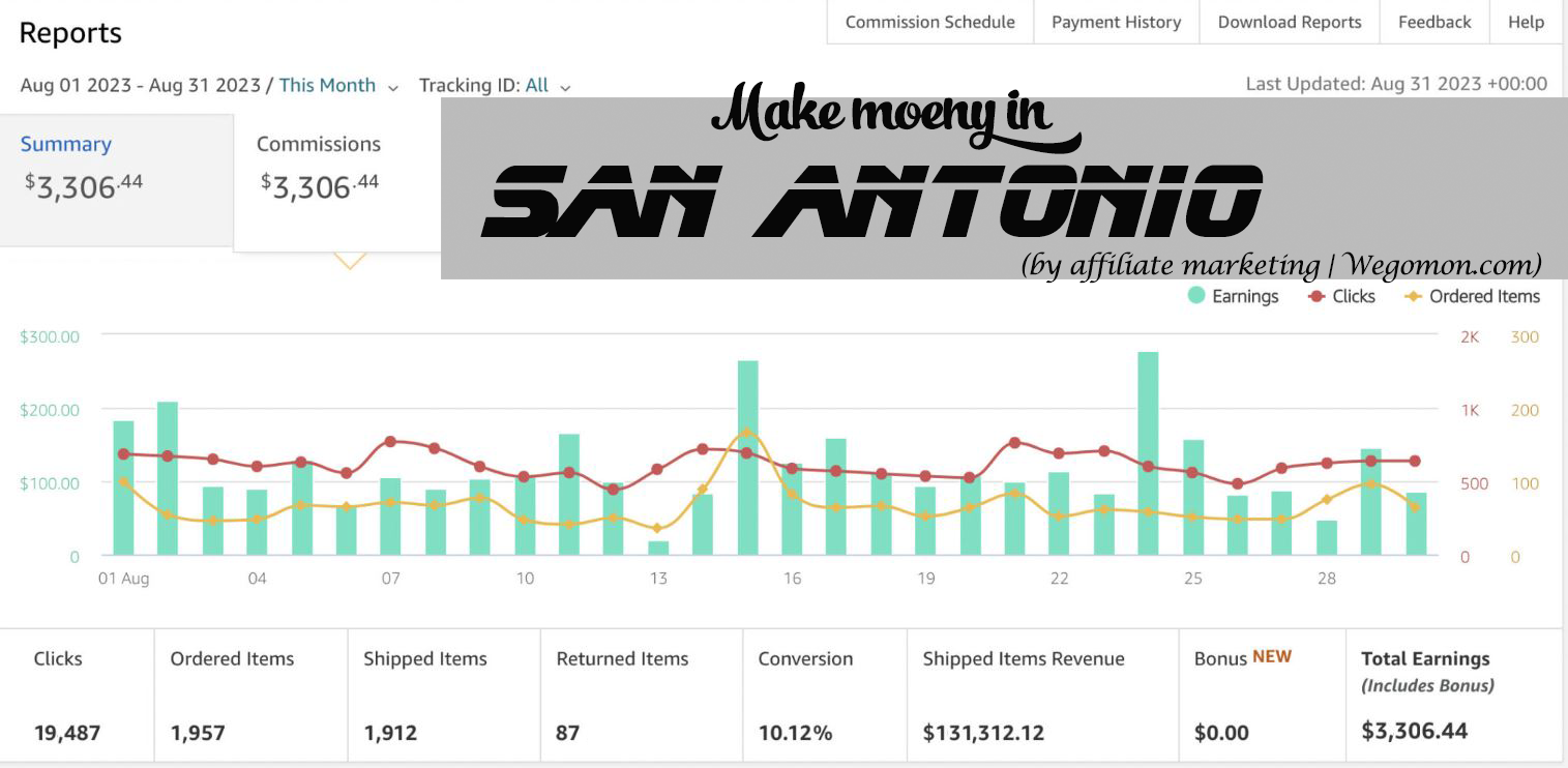 Make money affiliate marketing in San Antonio