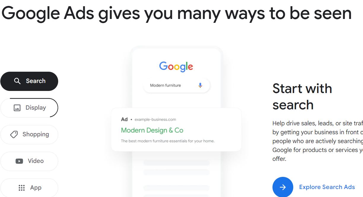 Google ads for Etsy