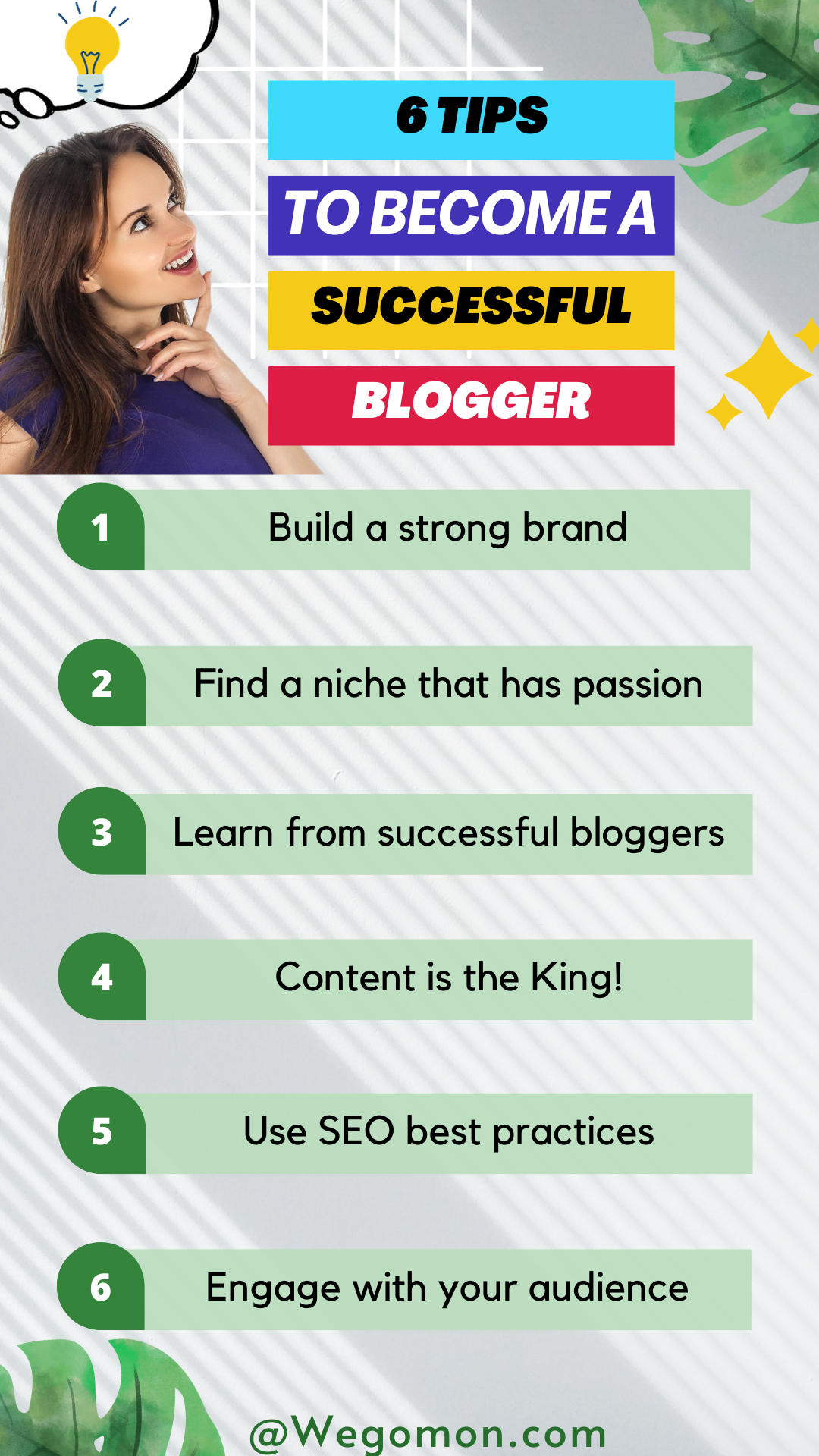 Top 6 tips to become a successful blogger