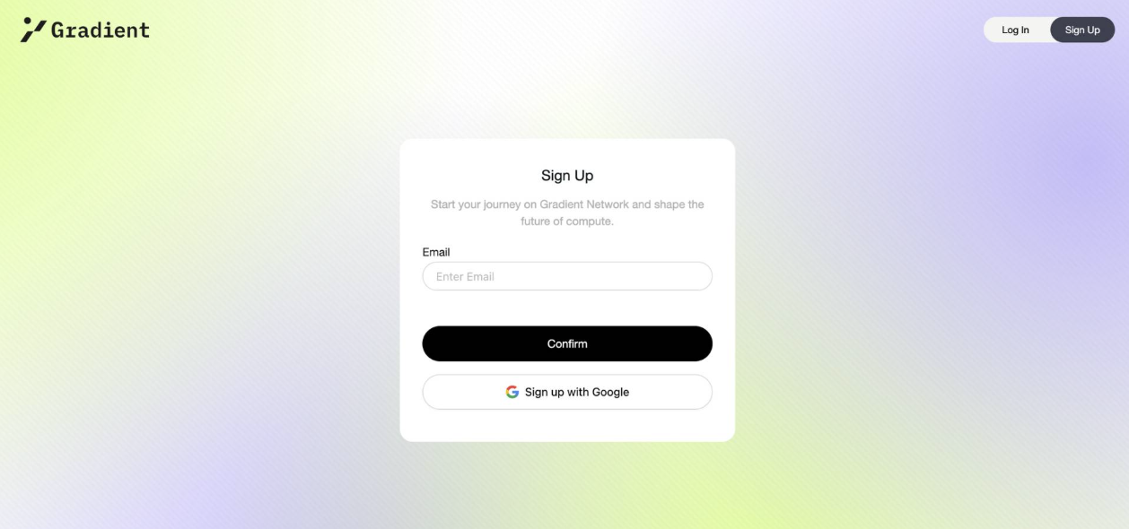 Sign Up Gradient Sign Up Gradient